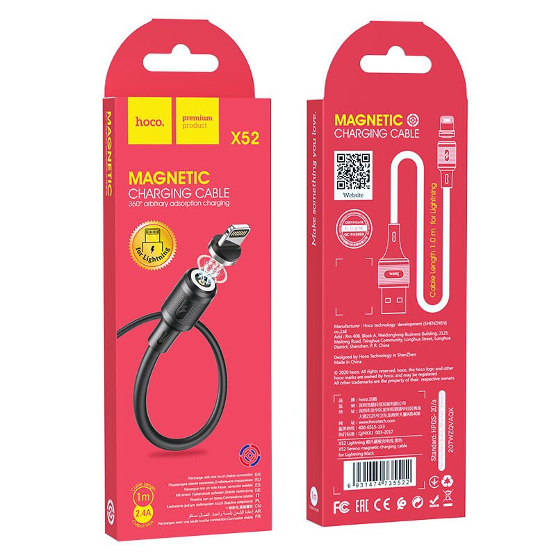 Cablu Date Lightning Hoco X50 Excellent 1m Negru thumb