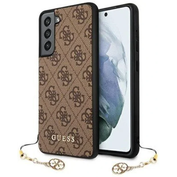 Husa Cover Guess 4G Charms pentru Samsung Galaxy S21 FE Brown