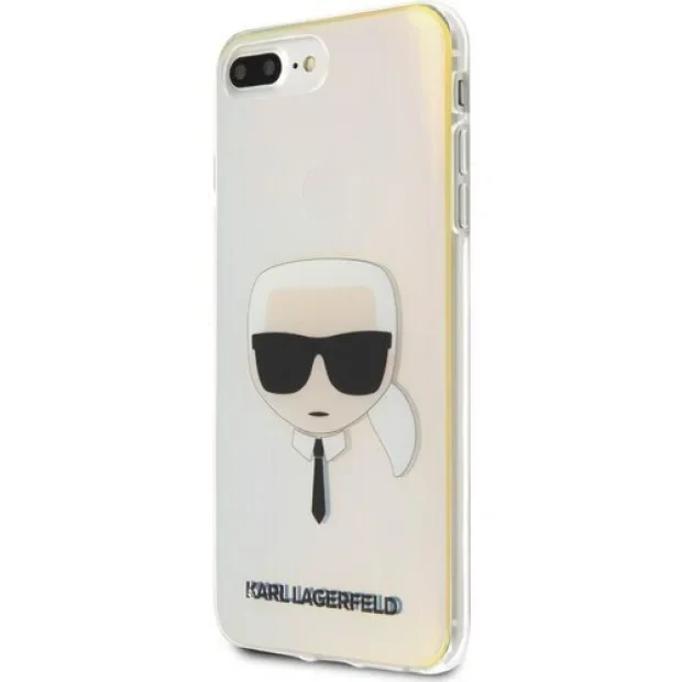 Husa Cover Karl Lagerfeld TPU Iridescente pentru iPhone 7/8 Plus Clear