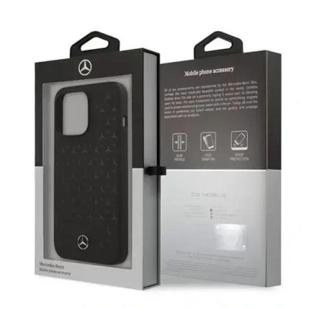 Husa Cover Mercedes Liquid Silicone case pentru iPhone 13 Pro Max Black