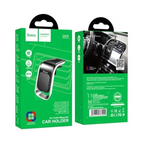 Suport Auto Hoco CA74 Universe Magnetic Air Vent Negru + Argintiu