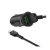 Set Incarcator Auto + Cablu Date Lightning Hoco Z39 2XUSB QC 3.0 Negru