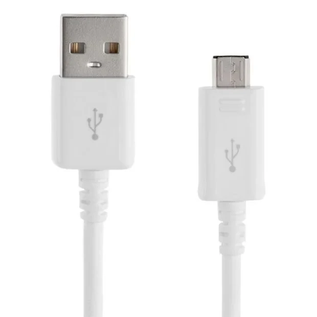 Cablu Incarcare Micro USB Alb 1M