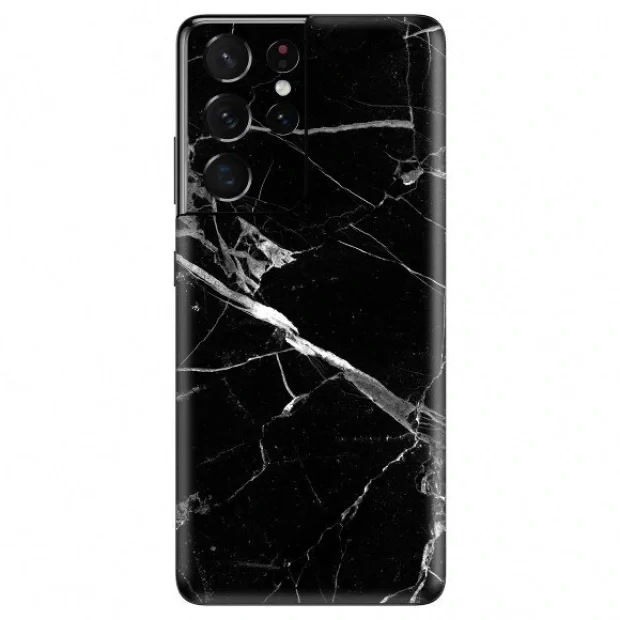 Husa Cover Fashion Marble pentru Samsung Galaxy S21 FE Negru