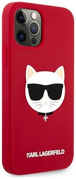 Husa Cover Karl Lagerfeld Choupette Head Silicone pentru iPhone 12 Pro Max Red thumb