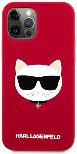 Husa Cover Karl Lagerfeld Choupette Head Silicone pentru iPhone 12 Pro Max Red thumb