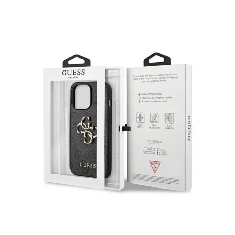 Husa Cover Guess Silicone Metal Logo pentru iPhone 12 Pro Max Grey