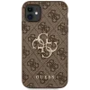 Husa Cover Guess Silicone Metal Logo pentru iPhone 11 Brown