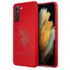 Husa Cover US Polo Silicone On Tone pentru Samsung Galaxy S21 Red