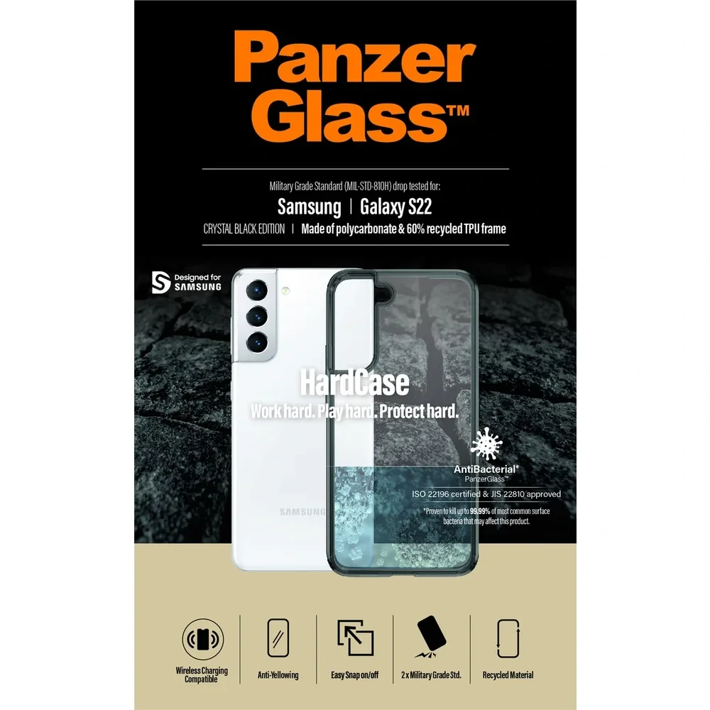 Husa Cover Panzer Hard Case pentru Samsung Galaxy S22 Rama Neagra thumb