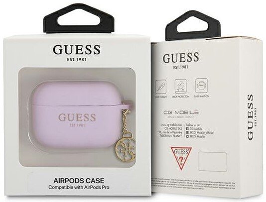 Husa Cover Guess 4G Charms pentru Airpods Pro Purple thumb