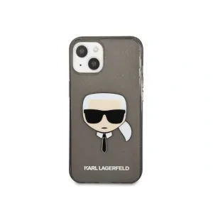 Husa Cover Karl Lagerfeld Choupette Head Glitter Kryt pentru iPhone 12/12 Pro Black