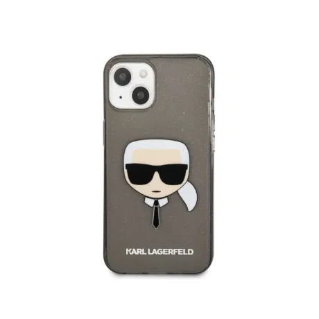 Husa Cover Karl Lagerfeld Choupette Head Glitter Kryt pentru iPhone 12/12 Pro Black