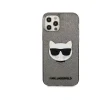 Husa Cover Karl Lagerfeld Choupette Head Glitter Kryt pentru iPhone 12/12 Pro Black