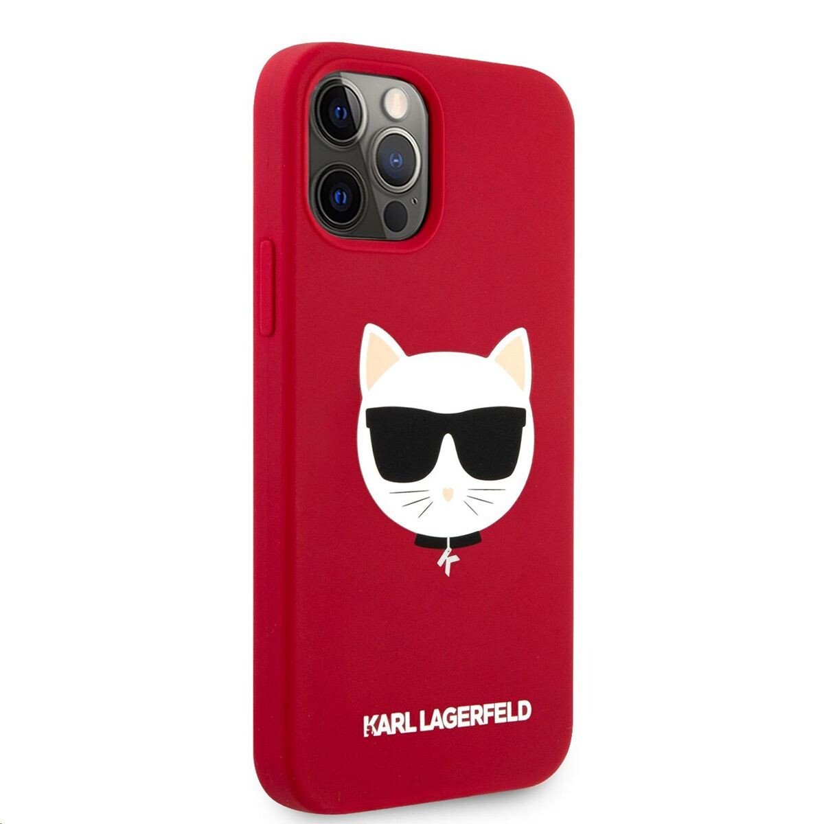 Husa Cover Karl Lagerfeld Choupette Head Silicone pentru iPhone 12/12 Pro Red thumb