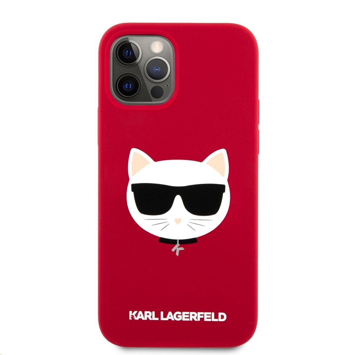 Husa Cover Karl Lagerfeld Choupette Head Silicone pentru iPhone 12/12 Pro Red thumb