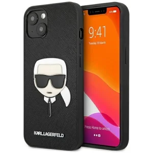 Husa Cover Karl Lagerfeld Saffiano K&amp;C Heads pentru iPhone 13 Black