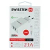 Set Incarcator Retea Swissten Smart IC 2xUSB + Cablu Date Type-C 1.2m 2.1A Alb