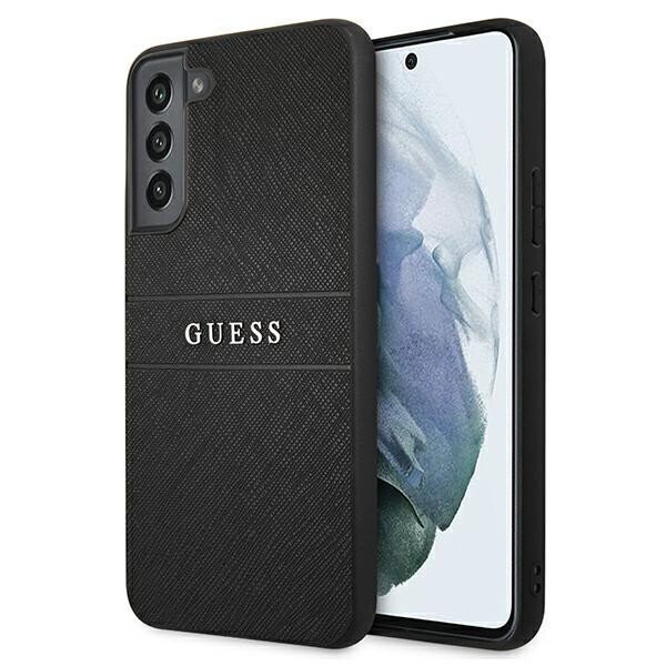 Husa Cover Guess Saffiano Stripe pentru Samsung Galaxy S22 Plus Black thumb