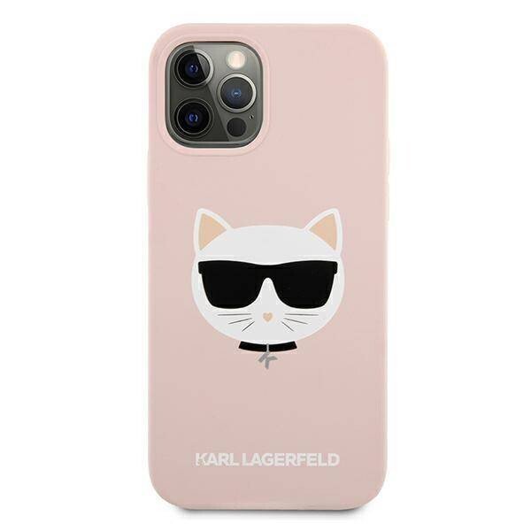 Husa Cover Karl Lagerfeld Choupette Head Silicone pentru iPhone 12 Pro Max Pink thumb