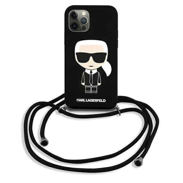 Husa Cover Karl Lagerfeld Cord Iconik pentru iPhone 12 Pro Max Black thumb