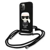 Husa Cover Karl Lagerfeld Cord Iconik pentru iPhone 12 Pro Max Black