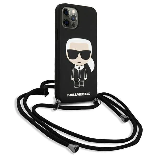 Husa Cover Karl Lagerfeld Cord Iconik pentru iPhone 12 Pro Max Black thumb
