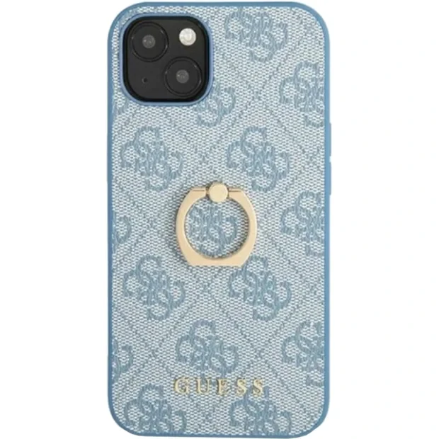 Husa Cover Guess PU 4G Ring Case pentru iPhone 13 Blue