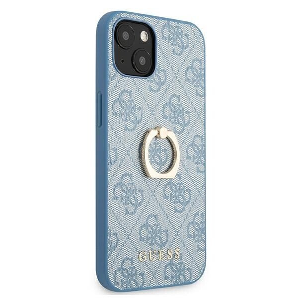 Husa Cover Guess PU 4G Ring Case pentru iPhone 13 Blue thumb