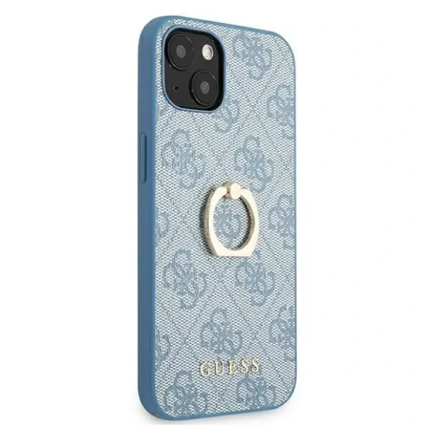 Husa Cover Guess PU 4G Ring Case pentru iPhone 13 Mini Blue