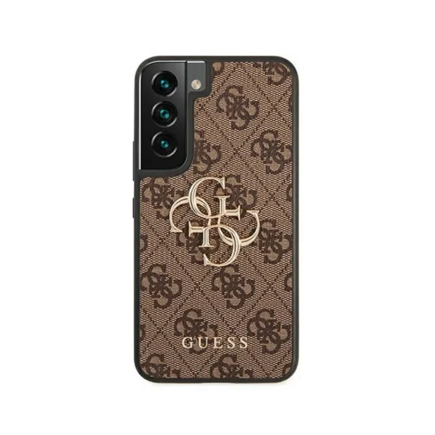 Husa Cover Guess PU 4G Metal Logo pentru Samsung Galaxy S22 Brown