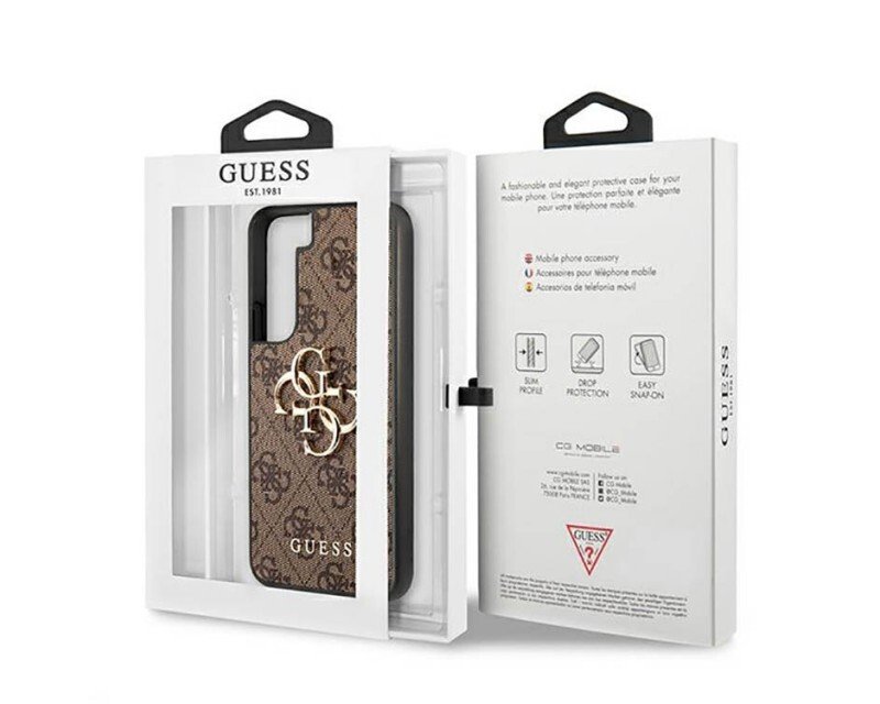 Husa Cover Guess PU 4G Metal Logo pentru Samsung Galaxy S22 Brown thumb