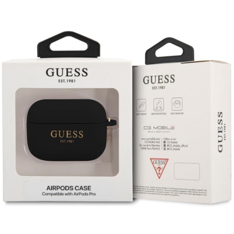 Husa Cover Guess 4G Charms pentru Airpods Pro Black thumb