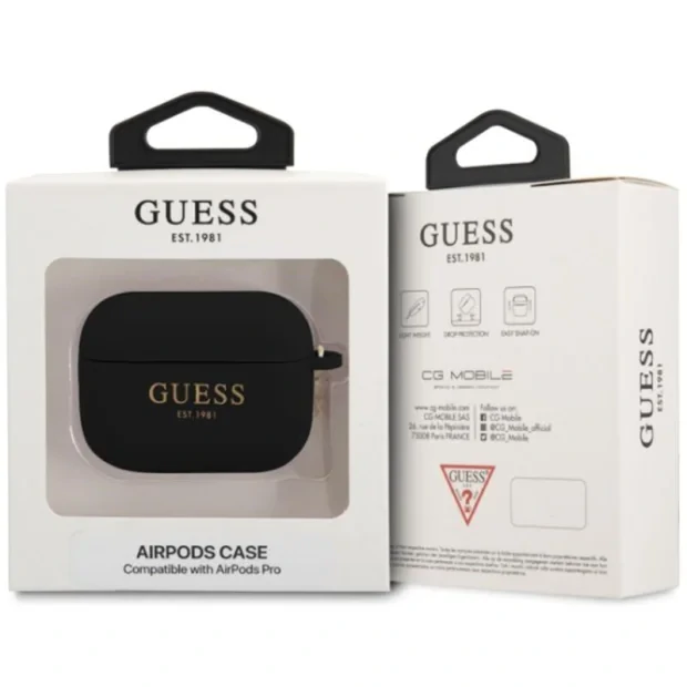 Husa Cover Guess 4G Charms pentru Airpods Pro Black