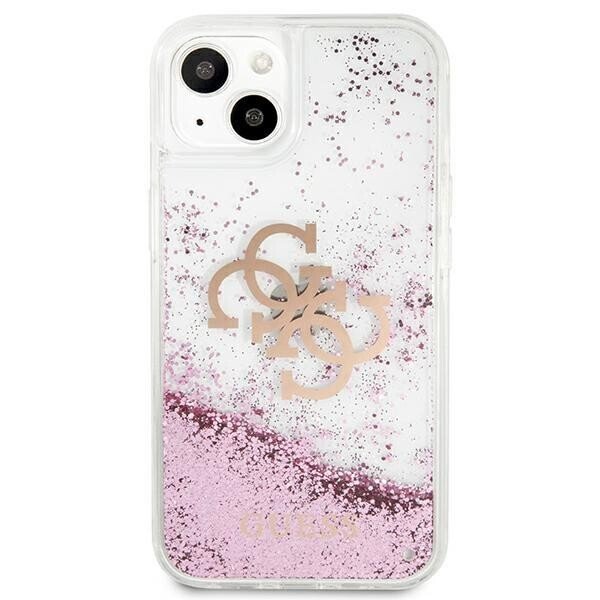 Husa Cover Guess 4G Liquid Glitter Iridescent pentru iPhone 13 Pink thumb