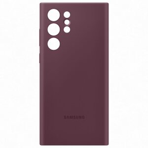 Husa Cover Silicone Cover pentru Samsung Galaxy S22 Ultra Burgundy