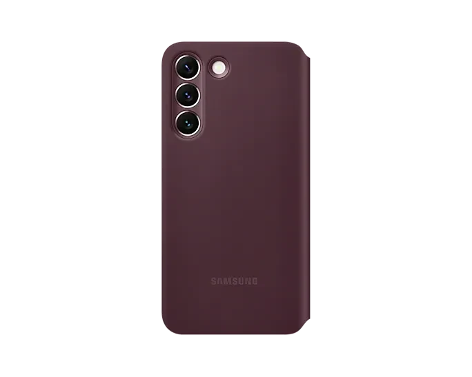 Husa Book Clear View Samsung pentru Samsung Galaxy S22 Burgundy thumb