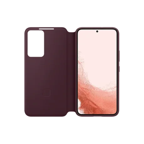 Husa Book Clear View Samsung pentru Samsung Galaxy S22 Plus EF-ZS906CEEGEE Burgundy