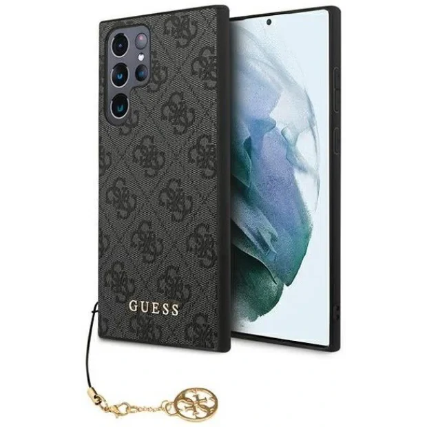 Husa Cover Guess 4G Charms pentru Samsung Galaxy S22 Ultra Grey