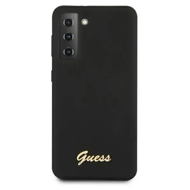 Husa Cover Guess Silicone Metal Logo pentru Samsung Galaxy S22 Black