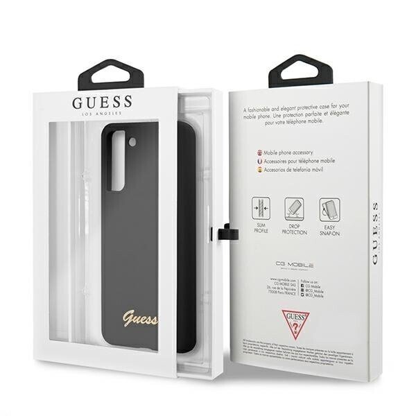 Husa Cover Guess Silicone Metal Logo pentru Samsung Galaxy S22 Black thumb