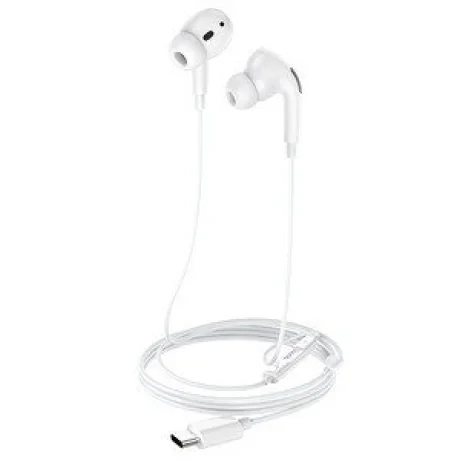 Casti In-Ear Hoco M1 PRO cu fir conector Type C 1.2 m Alb