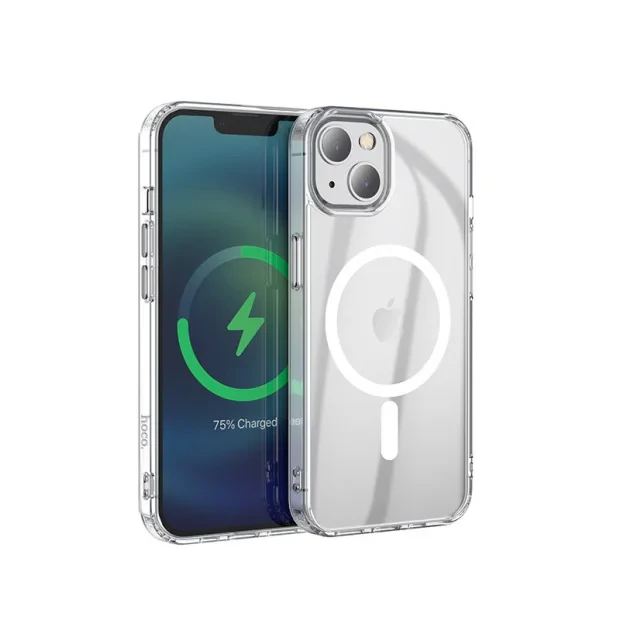 Husa Cover Hoco Magnetic Series Anti-Fall pentru iPhone 13 Transparent