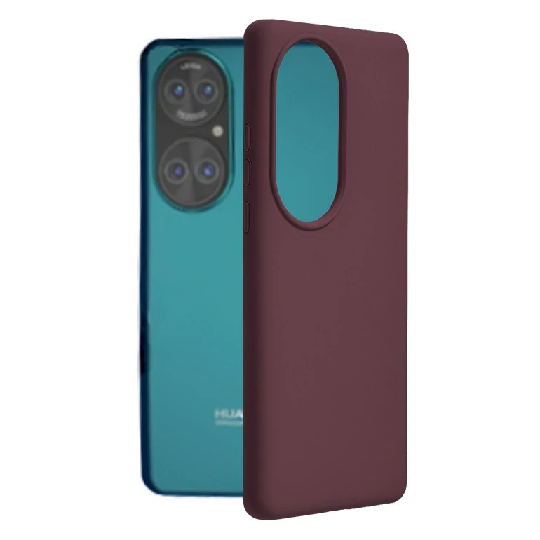 Husa Cover Silicon Slim Mat pentru Huawei P50 Visiniu thumb