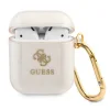 Husa Airpods Guess Silicon Glitter pentru Airpods 1/2 Gold