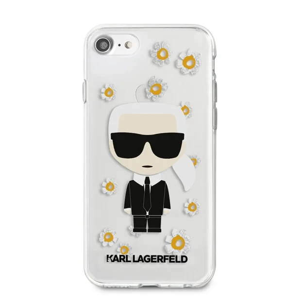 Husa Cover Karl Lagerfeld Ikonik Flower pentru iPhone 7/8/SE 2 /SE 2022 Transparent