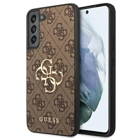 Husa Cover Guess PU 4G Metal Logo pentru Samsung Galaxy S22 Plus Brown