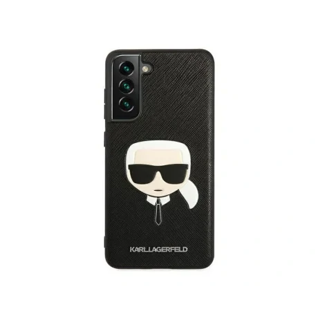 Husa Cover Karl PU Saffiano Karl Head pentru Samsung Galaxy S21 FE 5G Black