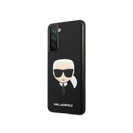 Husa Cover Karl PU Saffiano Karl Head pentru Samsung Galaxy S21 FE 5G Black