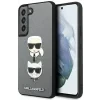 Husa Cover Karl Lagerfeld Saffiano Karl Head &amp; Choupette pentru Samsung Galaxy S22 Plus Silver